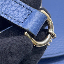 Load image into Gallery viewer, GUCCI Interlocking G Chain Shoulder Blue510303 Leather
