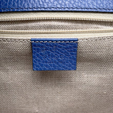 Load image into Gallery viewer, GUCCI Interlocking G Chain Shoulder Blue510303 Leather
