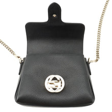 Load image into Gallery viewer, GUCCI Interlocking G Chain Shoulder Black607720 Leather
