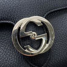 Load image into Gallery viewer, GUCCI Interlocking G Chain Shoulder Black607720 Leather

