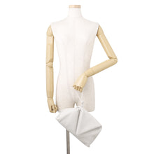 Load image into Gallery viewer, Bottega Veneta Triangle Clutch Bag White622712 Lamb Leather
