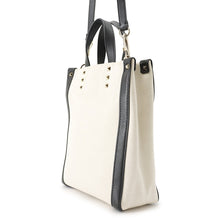 将图像加载到图库查看器中，Valentino Garavani VLTN logo 2WAYBag Beige/Black Canvas Leather
