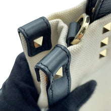 将图像加载到图库查看器中，Valentino Garavani VLTN logo 2WAYBag Beige/Black Canvas Leather
