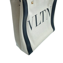 将图像加载到图库查看器中，Valentino Garavani VLTN logo 2WAYBag Beige/Black Canvas Leather
