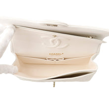 将图像加载到图库查看器中，CHANEL Matelasse 25 Double Flap Chain Shoulder WhiteA01112 Caviar Leather
