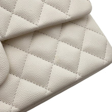 将图像加载到图库查看器中，CHANEL Matelasse 25 Double Flap Chain Shoulder WhiteA01112 Caviar Leather
