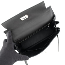 将图像加载到图库查看器中，HERMES Kelly Retourne Black Togo Leather Size 28
