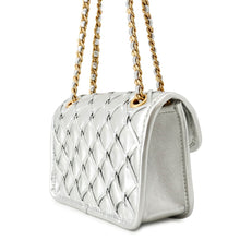 将图像加载到图库查看器中，CHANEL Mini flap Bag SilverMetalicAS4797 Calf Leather
