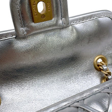 将图像加载到图库查看器中，CHANEL Mini flap Bag SilverMetalicAS4797 Calf Leather

