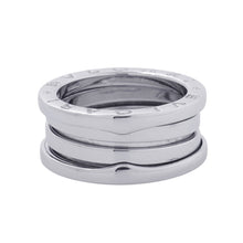 将图像加载到图库查看器中，BVLGARI B.Zero1 B-zero1 3-band Ring Size 51/#11 18K White Gold
