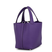 Load image into Gallery viewer, HERMES Picotin Lock Purple Taurillon Clemence Size PM
