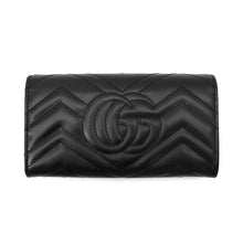 Load image into Gallery viewer, GUCCI GG Marmont continental wallet Black443436 Leather
