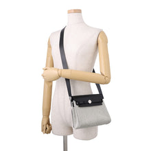 将图像加载到图库查看器中，HERMES Herbag zip Ecru/Black Toile H Vache Hunter Leather Size Mini
