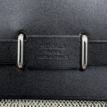 将图像加载到图库查看器中，HERMES Herbag zip Ecru/Black Toile H Vache Hunter Leather Size Mini
