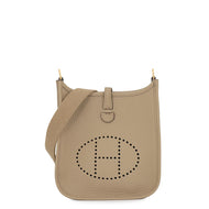 HERMES Evelyne Long Beige Marfa Taurillon Clemence Size TPM
