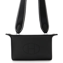 将图像加载到图库查看器中，HERMES Videpoches Black Togo Leather
