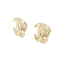 将图像加载到图库查看器中，CHANEL CC Logo Earring Gold Plated
