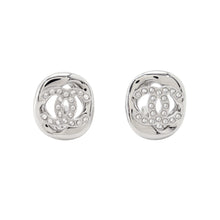 Load image into Gallery viewer, CHANEL CC Logo Earring Metal Rhinestone

