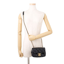 Load image into Gallery viewer, CHANEL Matelasse Flap ChainShoulder Bag BlackAS2473 Lambskin Size Small
