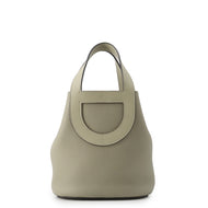 HERMES in-the-loop tote Sage Taurillon Clemence Swift Leather Size 18