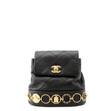 Load image into Gallery viewer, CHANEL Matelasse IconChain Backpack BlackAS4275 Leather
