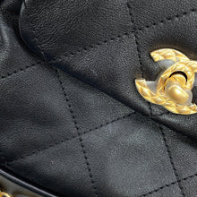 Load image into Gallery viewer, CHANEL Matelasse IconChain Backpack BlackAS4275 Leather
