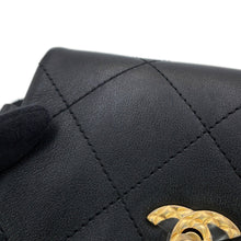 Load image into Gallery viewer, CHANEL Matelasse IconChain Backpack BlackAS4275 Leather
