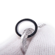 将图像加载到图库查看器中，CARTIER Love Circle Pave Setting NecklaceB7216300 18K White Gold
