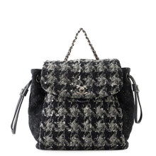Load image into Gallery viewer, CHANEL CC Logo Backpack Black/Gray Tweed
