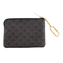 Load image into Gallery viewer, CELINE Triomphe Coin purse Brown10C662CA2 PVC
