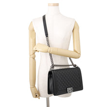 Load image into Gallery viewer, CHANEL Boy Chanel ChainShoulder Bag BlackA92193 Caviar Leather Size Large
