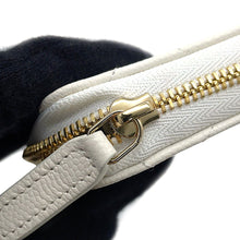 Load image into Gallery viewer, CHANEL Rhinestone Classic Zip Coin Purse WhiteAP0216 Caviar Leather

