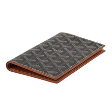 将图像加载到图库查看器中，GOYARD Herringbone Long Wallet Black/Tan PVC/Leather
