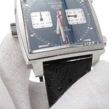 将图像加载到图库查看器中，TAG HEUER Monaco Chronograph Calibre W39mm Stainless Steel Leather Blue DialCAW211P.FC6356
