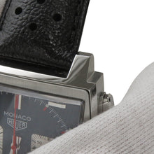 将图像加载到图库查看器中，TAG HEUER Monaco Chronograph Calibre W39mm Stainless Steel Leather Blue DialCAW211P.FC6356
