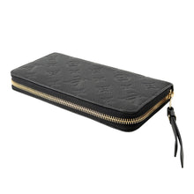 将图像加载到图库查看器中，LOUIS VUITTON Zippy Wallet NoirM61864 Monogram Empreinte Leather
