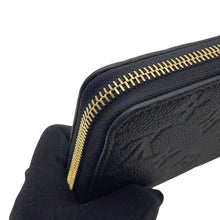 将图像加载到图库查看器中，LOUIS VUITTON Zippy Wallet NoirM61864 Monogram Empreinte Leather
