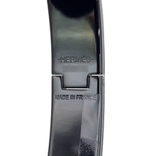 将图像加载到图库查看器中，HERMES ClicHH Bangle Size PM Black/Noir・Matt Metal
