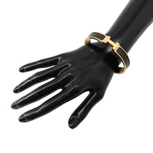 Load image into Gallery viewer, HERMES ClicHH Bangle Size PM Black Enamel Gold Plated
