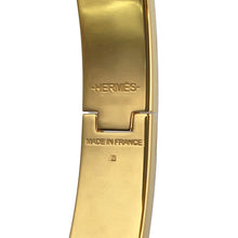 Load image into Gallery viewer, HERMES ClicHH Bangle Size PM Black Enamel Gold Plated
