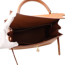 将图像加载到图库查看器中，HERMES Kelly Sellier Gold Epsom Size 28
