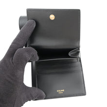 Load image into Gallery viewer, CELINE 16 Seize Small Trifold Wallet Black10F523 Leather
