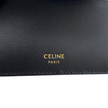 Load image into Gallery viewer, CELINE 16 Seize Small Trifold Wallet Black10F523 Leather
