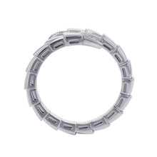 将图像加载到图库查看器中，BVLGARI Serpenti Viper Single Coil Ring Size XXL (Approximately size 20-22)360470 18K White Gold
