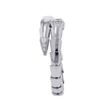 将图像加载到图库查看器中，BVLGARI Serpenti Viper Single Coil Ring Size XXL (Approximately size 20-22)360470 18K White Gold
