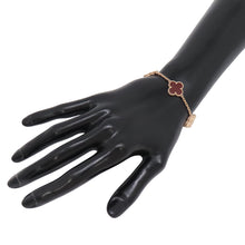 将图像加载到图库查看器中，Van Cleef &amp; Arpels Vintage Alhambra 5 Motif BraceletVCARP7RP00 18K Pink Gold
