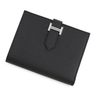 HERMES BEAN Compact Black Epsom