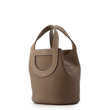 将图像加载到图库查看器中，HERMES In the loop Etoupe Taurillon Clemence Swift Leather Size 18
