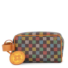 将图像加载到图库查看器中，LOUIS VUITTON Locker Dopp Kit Brown/MulticolorN00151 Byrds Damier Ebene
