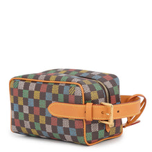 将图像加载到图库查看器中，LOUIS VUITTON Locker Dopp Kit Brown/MulticolorN00151 Byrds Damier Ebene
